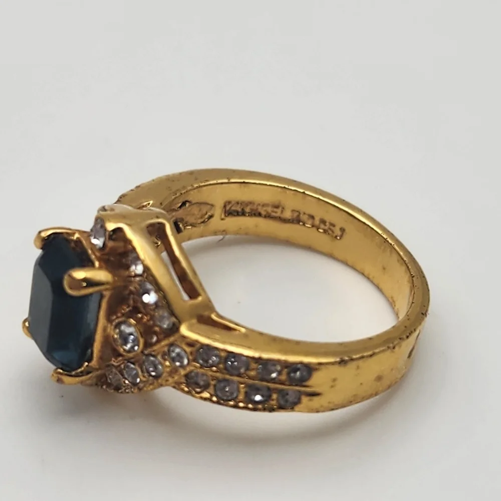 Lind 14K HGE Faux Sapphire & Cubic Zirconia Ring (7)